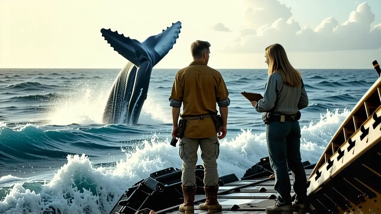 Explorador ayuda a científica en océano