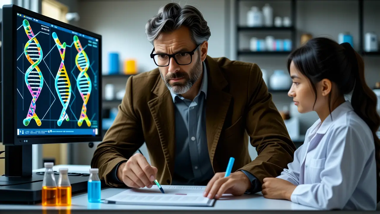 Un investigador analiza embriones en laboratorio