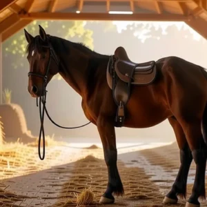 Un hombre español realista domina su caballo