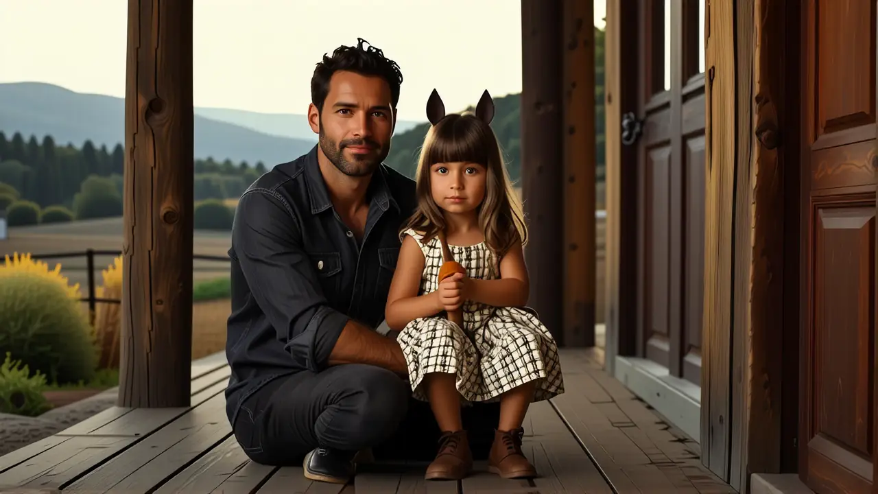 Un hombre español sonríe a su hija