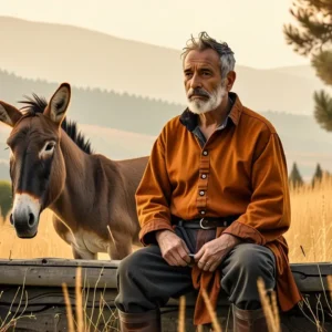 Un campesino español contemplativo en Andalucía