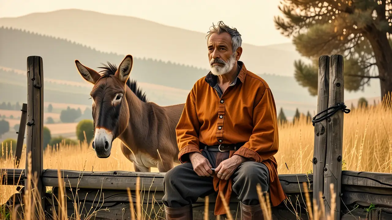 Caballo Ardenner: Historia y Características Únicas 1 Un campesino español contemplativo en Andalucía