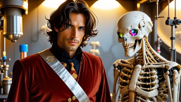 Un hombre melancólico se presenta en laboratorio