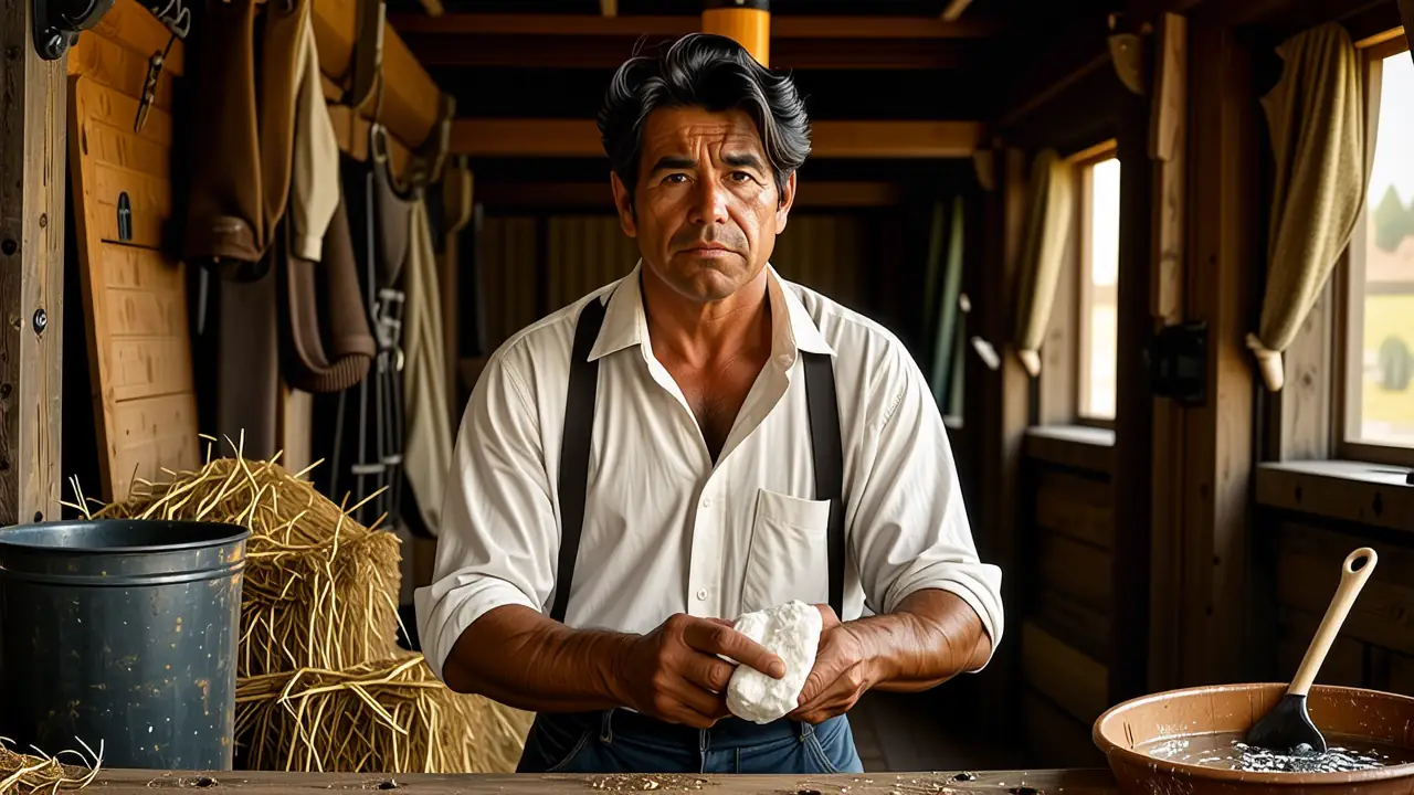 Un hombre español realista observa con preocupación