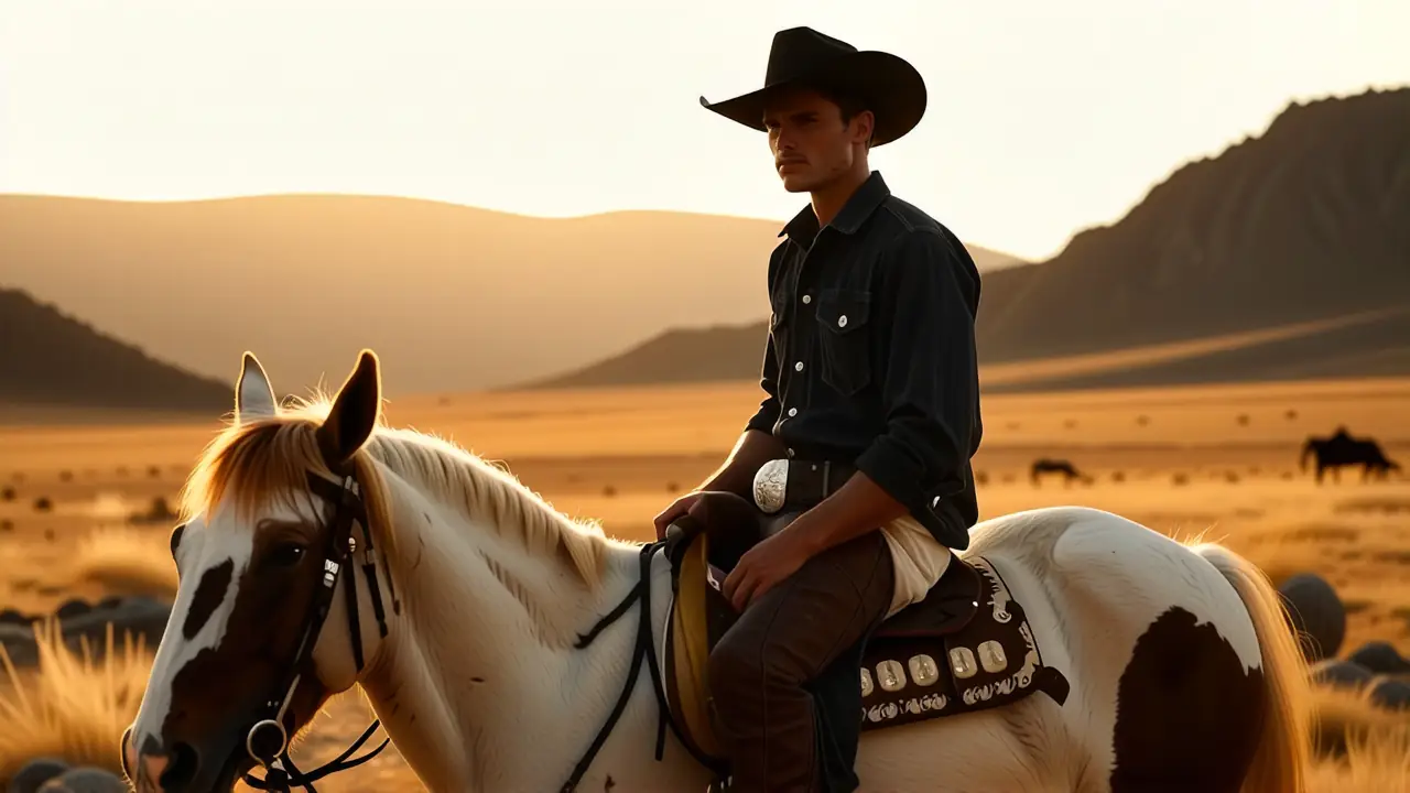 Un vaquero español confiado domina el paisaje