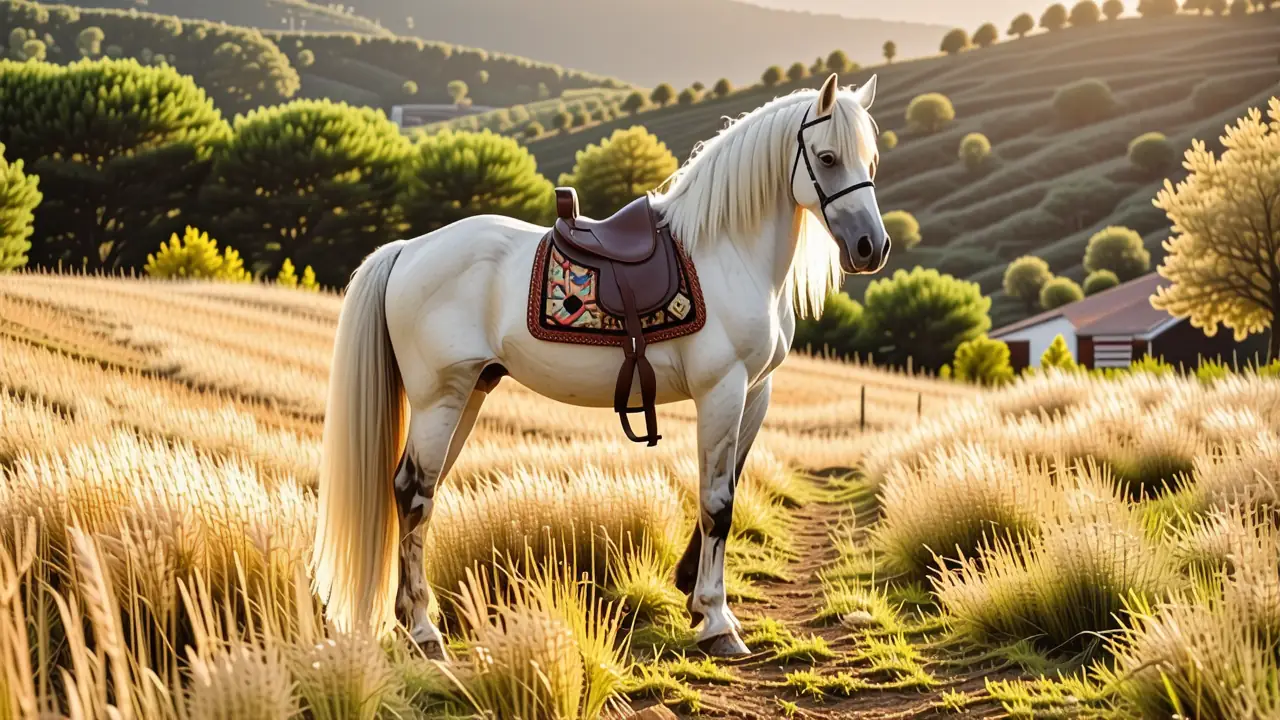 El Caballo Mas Bonito: Pura Raza Española 1 Un caballo andaluz majestuoso ilumina España