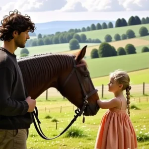 Un hombre español contempla a una niña