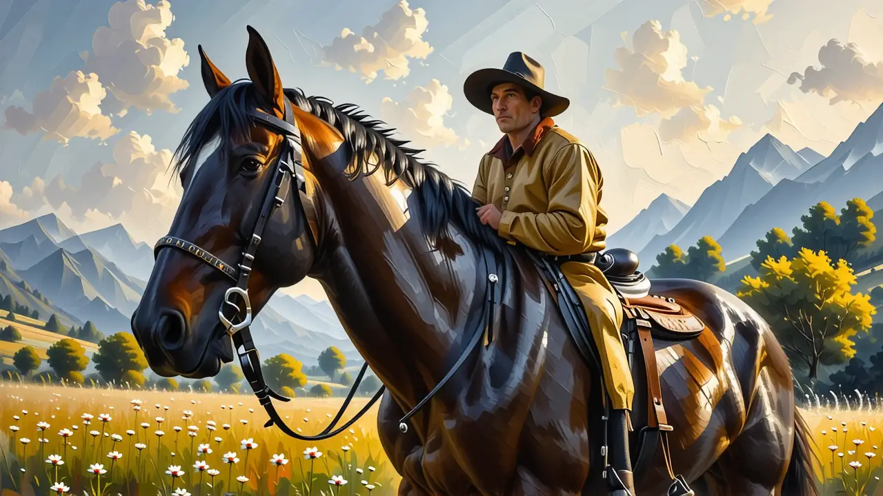 Monet inspiró un caballo sereno y hombre