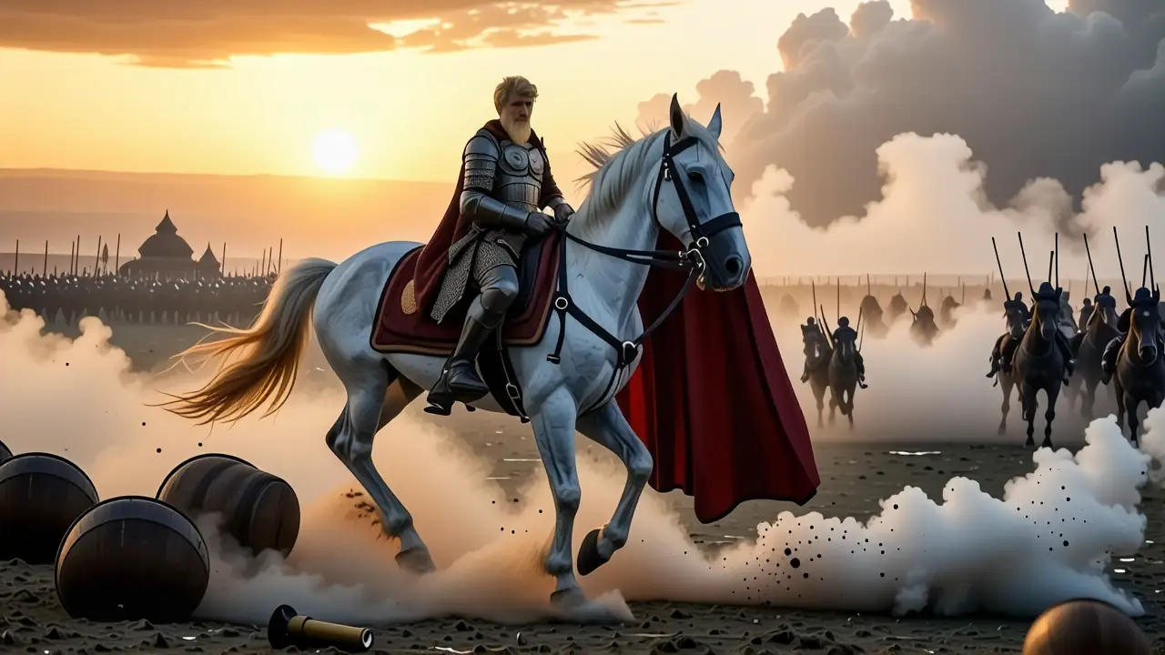 Un caballero español realista domina el paisaje melancólico