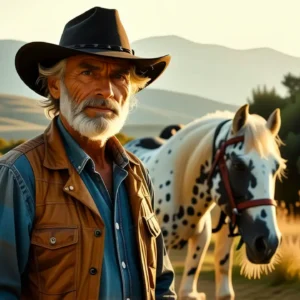 Un cowboy español realista observa la paz