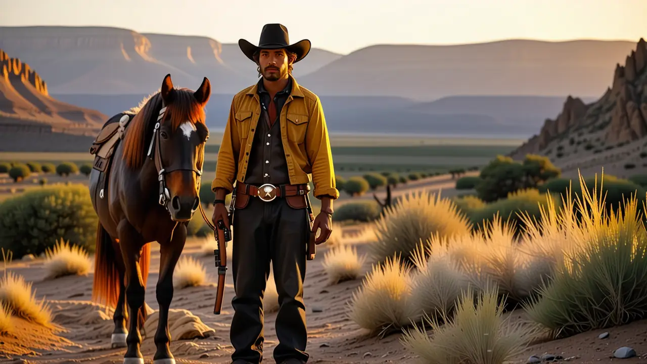 Caballo del Zorro: Nombre y Don Diego Vega 4 Don Diego Vega desafía el sol en el desierto