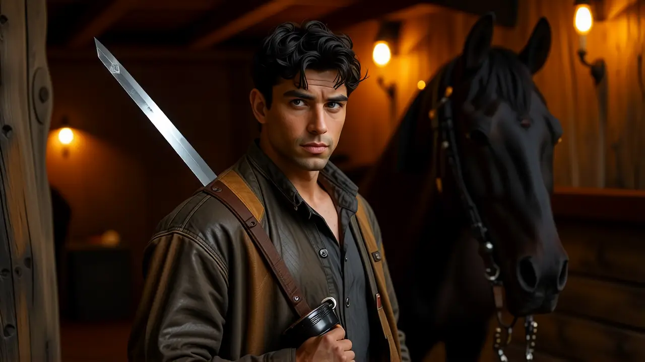 Un vigilante solitario observa en penumbra