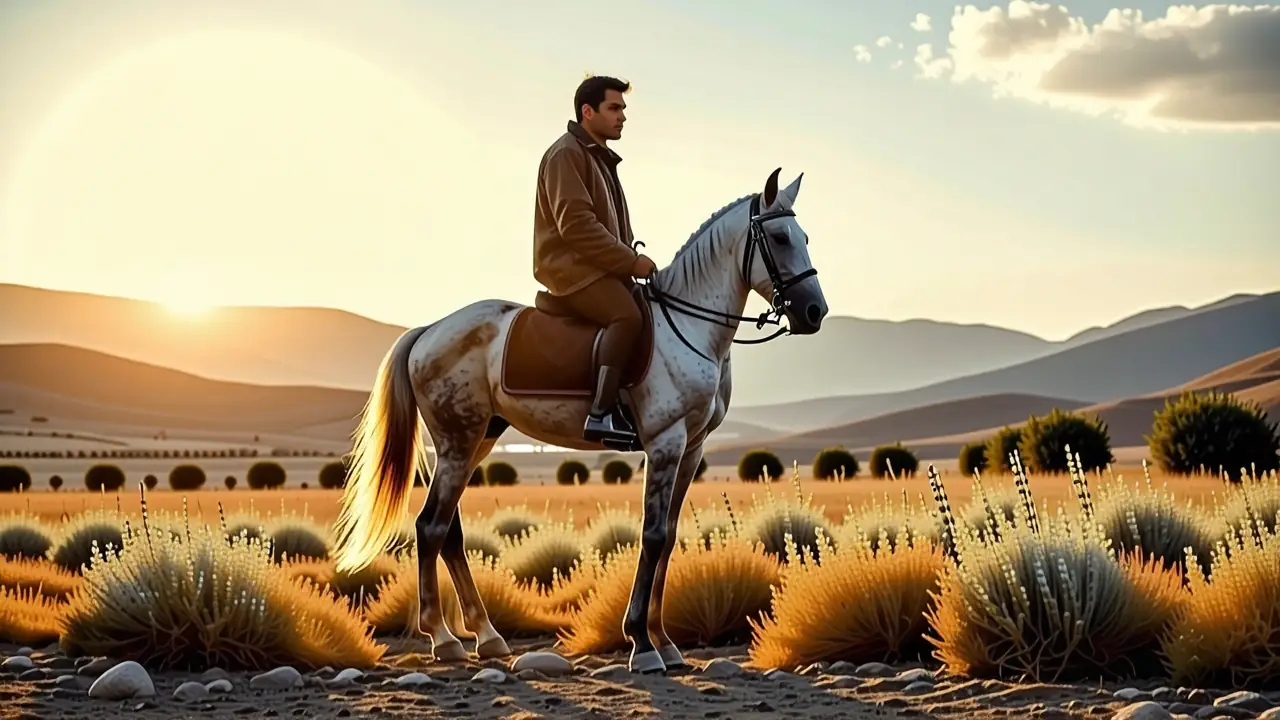 Un jinete andaluz domina el paisaje español