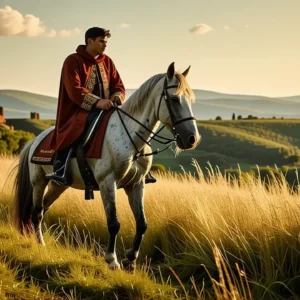 Un jinete español se muestra en Andalucía