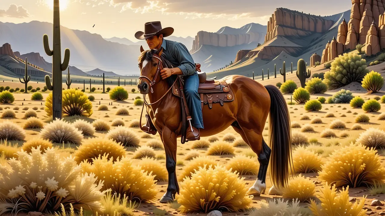 Un vaquero español estilizado captura el sol