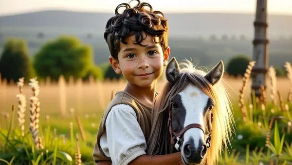 Un niño español capturado en luz suave