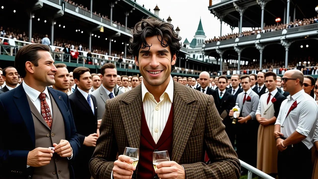 Un jinete triunfante celebra en Kentucky