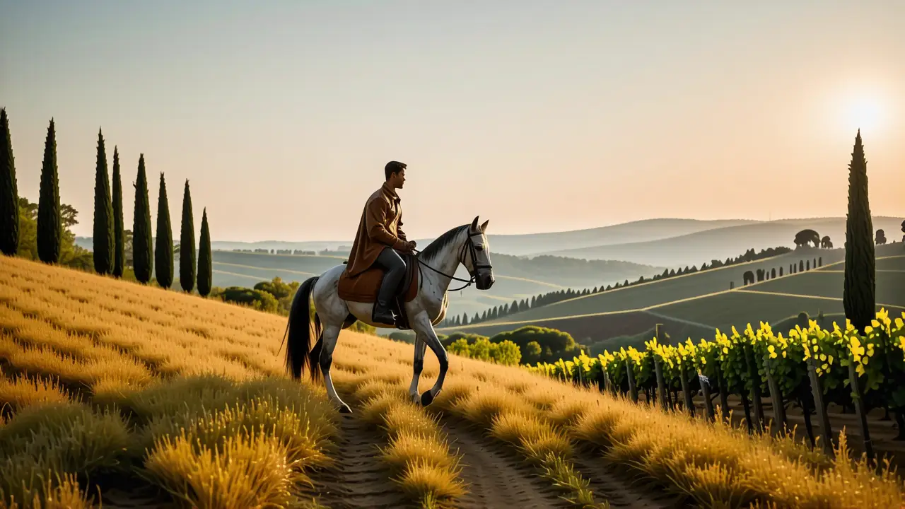 Un jinete español captura la Toscana