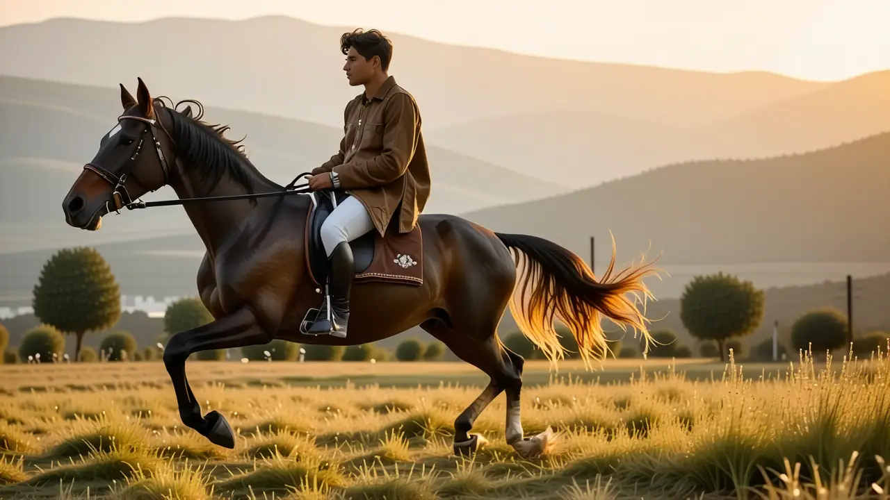 Caballo movimiento: Sincronización jinete-caballo 1 Río español cabalgando