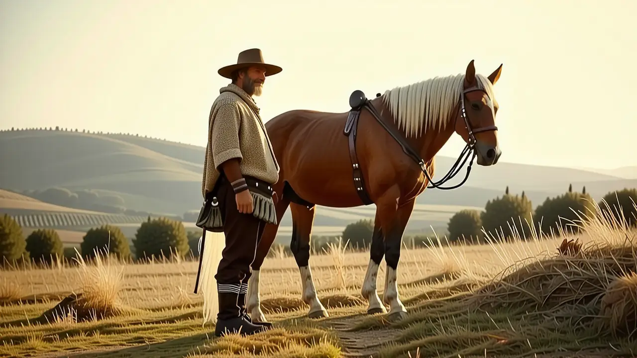 Un anciano español contempla la Toscana