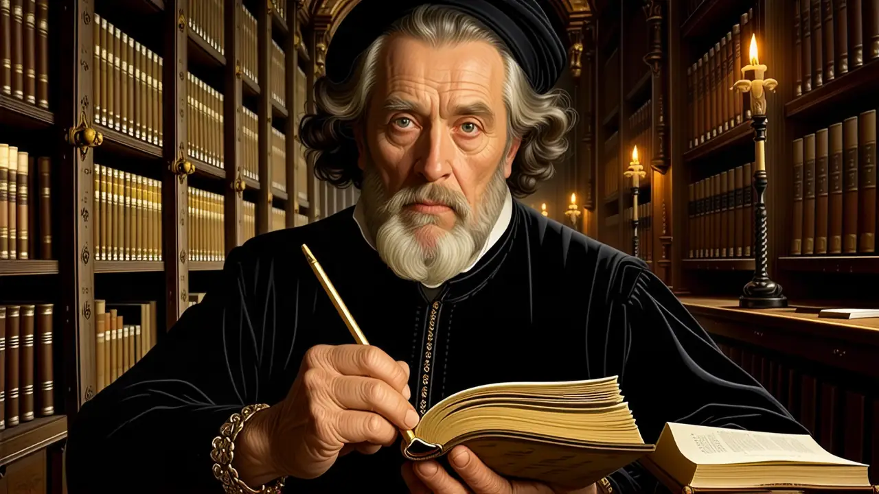 Velázquez retrata a Cervantes en estudio