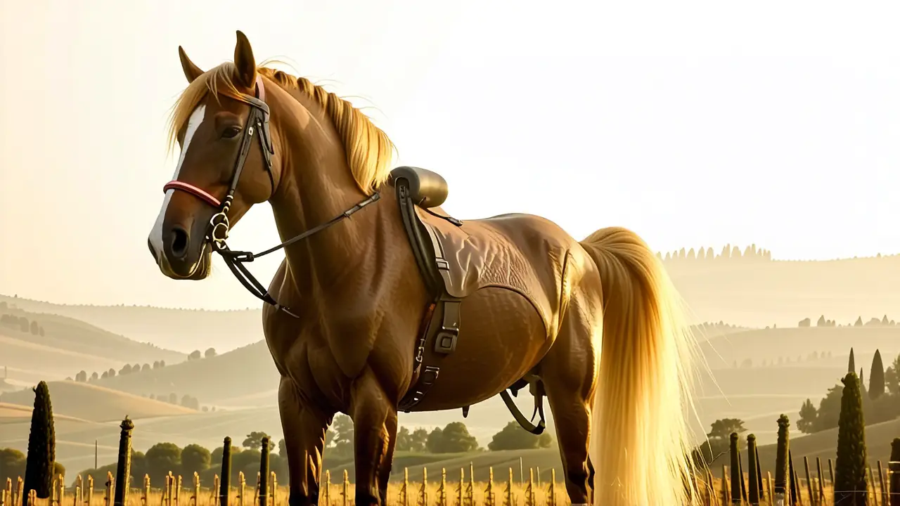 Nombres Perfectos para Caballos Rubios: Guía Completa 1 Un hombre elegante monta un caballo dorado