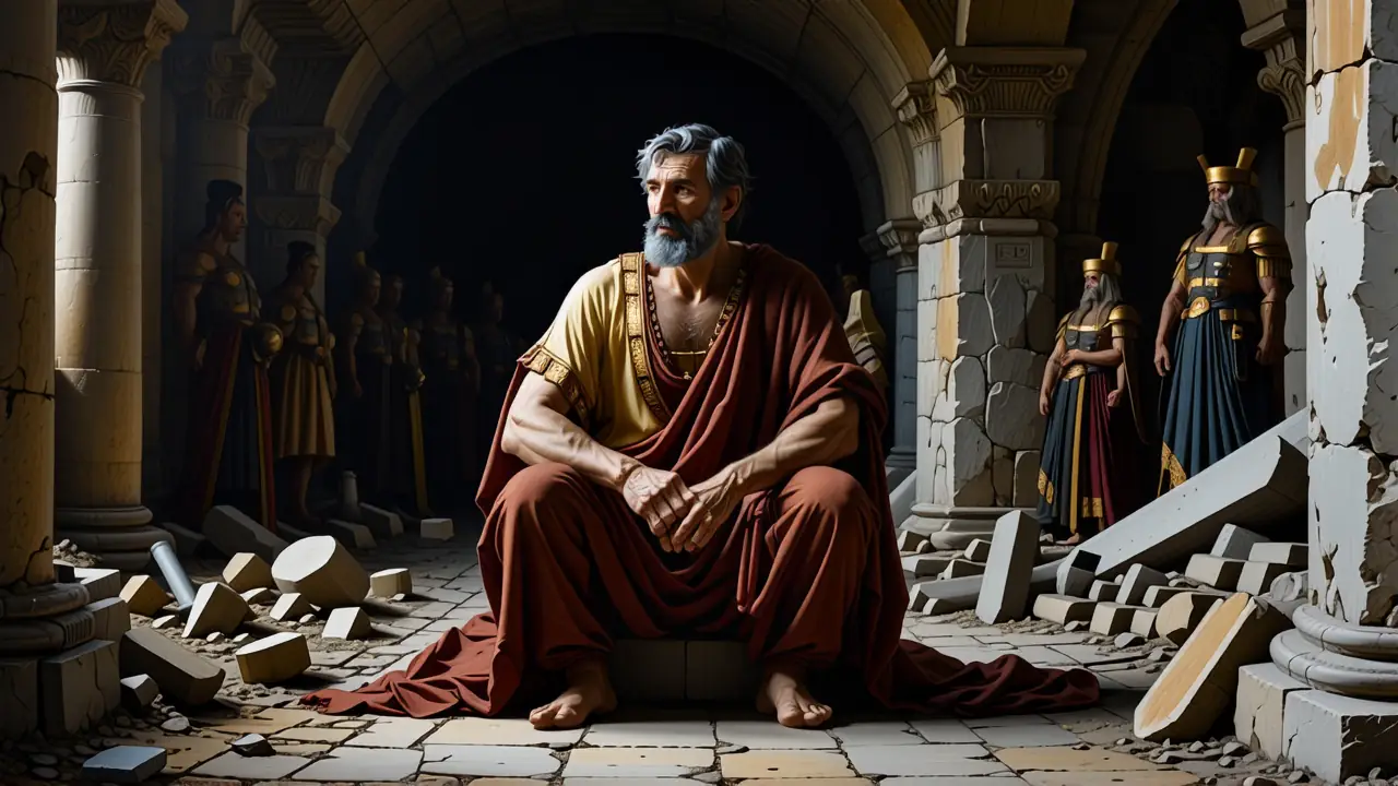 Caravaggio ilumina un rostro melancólico en sombras