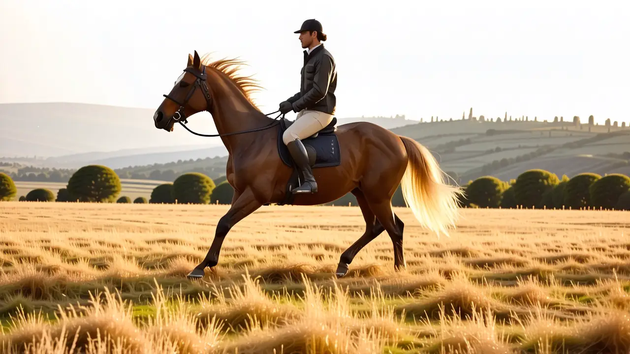 Monet inspira un jinete andaluz galopando