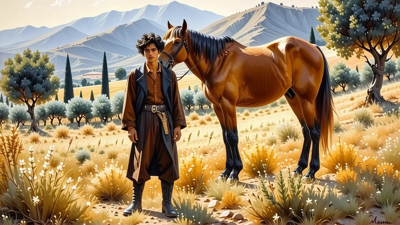 Razas caballos: Curiosidades y datos clave 1 Un hombre pensativo observa su caballo en Andalucía