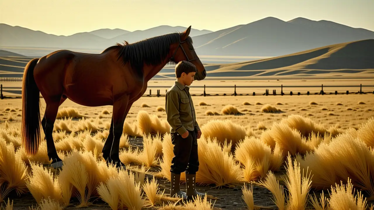 Un hombre pensativo observa a un niño