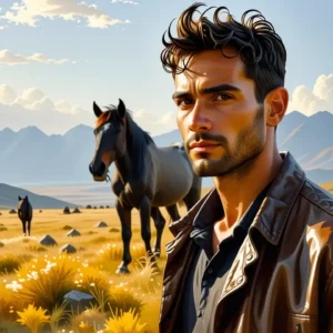 Monet inspiró un hombre pensativo en pampa