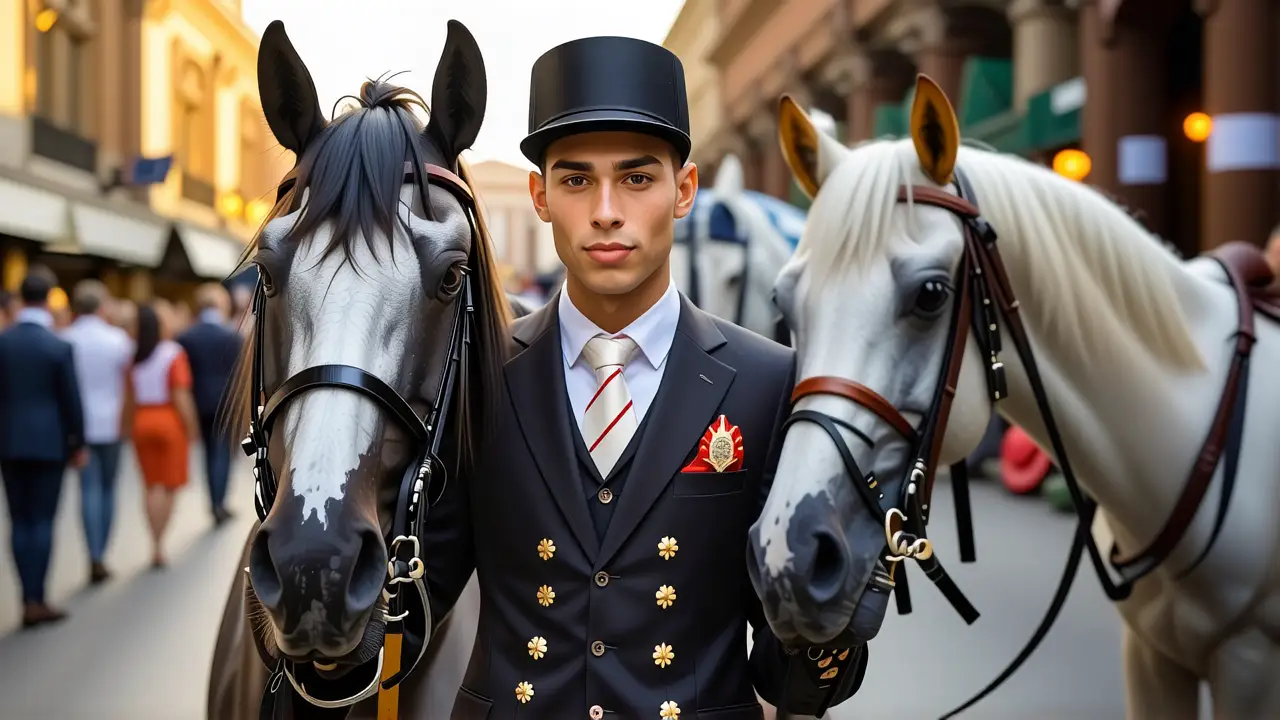 Kevin González exhibe caballos en Madrid