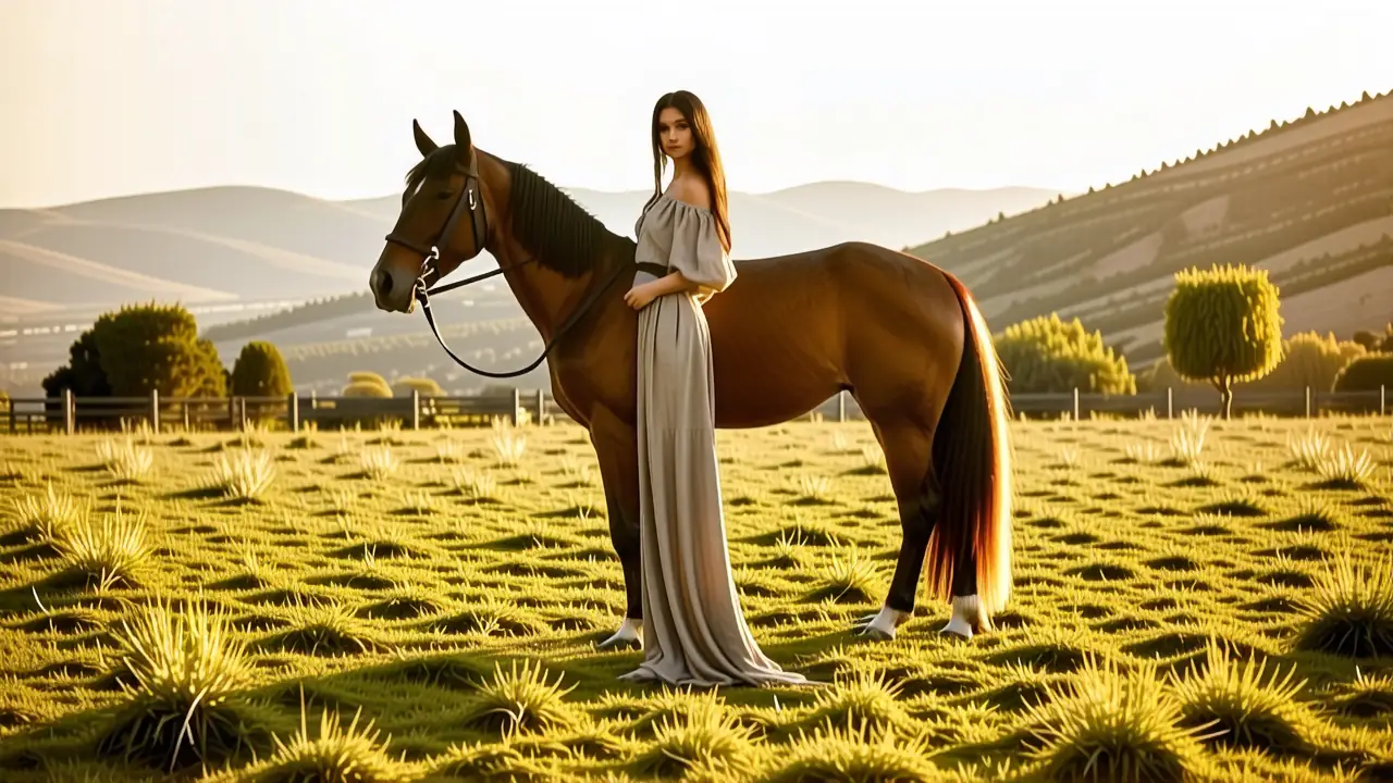 Laila, en España, domina su caballo