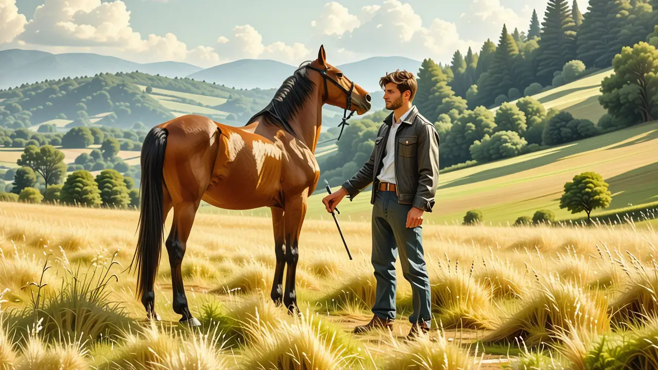 Un jinete español captura la luz dorada