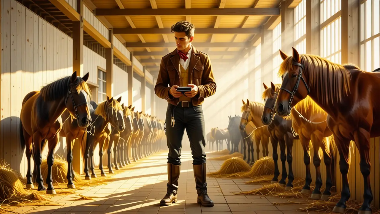 Un jinete español captura la luz dorada