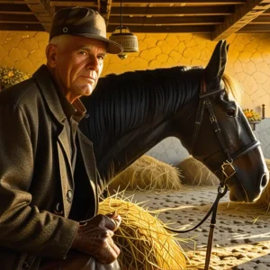 Un hombre español contempla su caballo