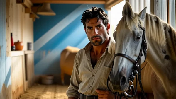 Un hombre español melancólico en luz tenue