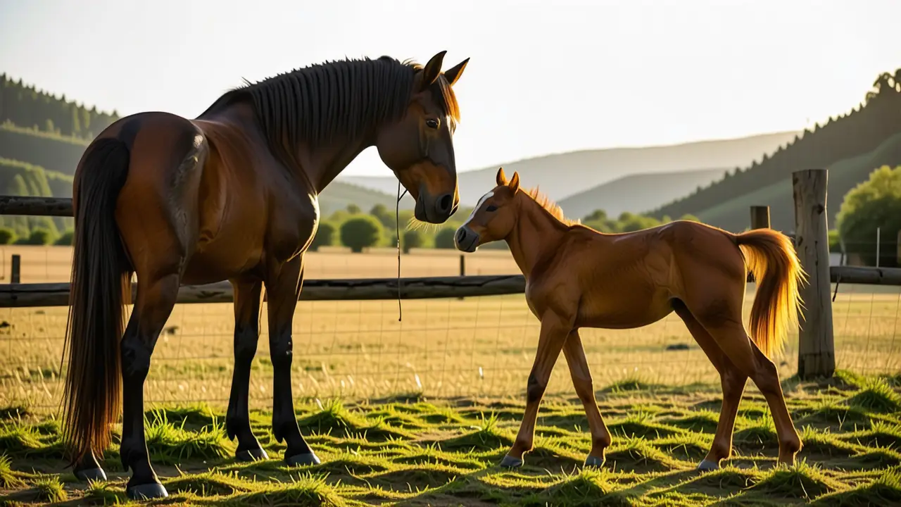 Un hombre español realista guía al caballo
