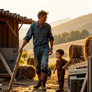 Un hombre ayuda a un aprendiz en la España rural