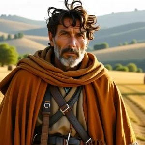 Un anciano robusto observa la España serena