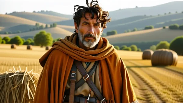 Un anciano robusto observa la España serena