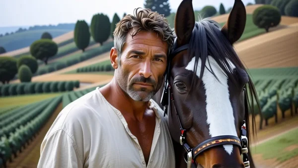 Un hombre español contempla la Toscana