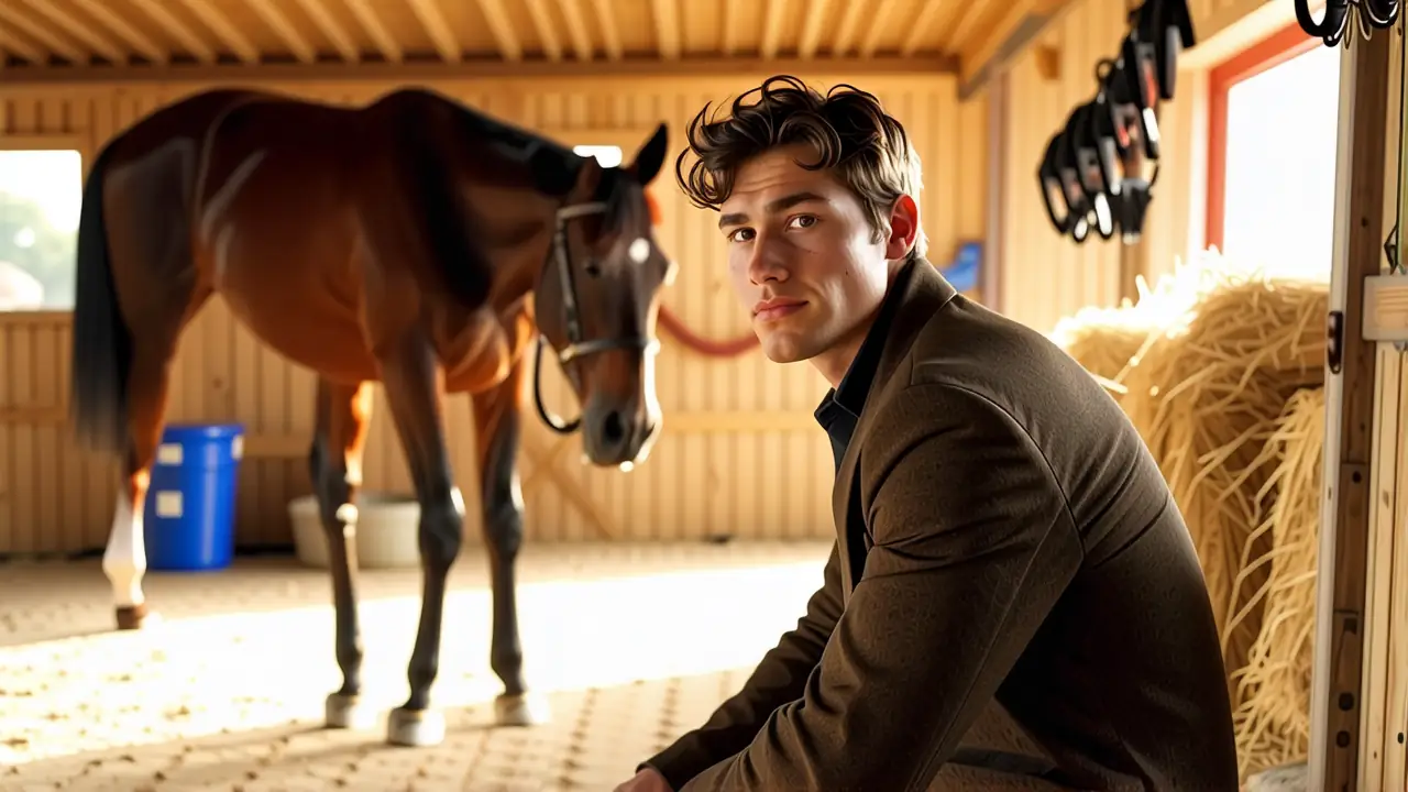 Un jinete pensativo monta a caballo