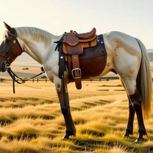 Un anciano jinete domina su caballo