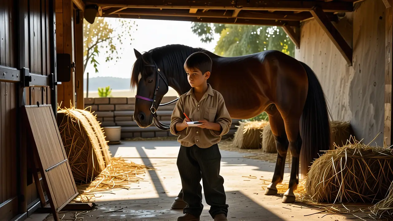 Un artista español dibuja un caballo majestuoso