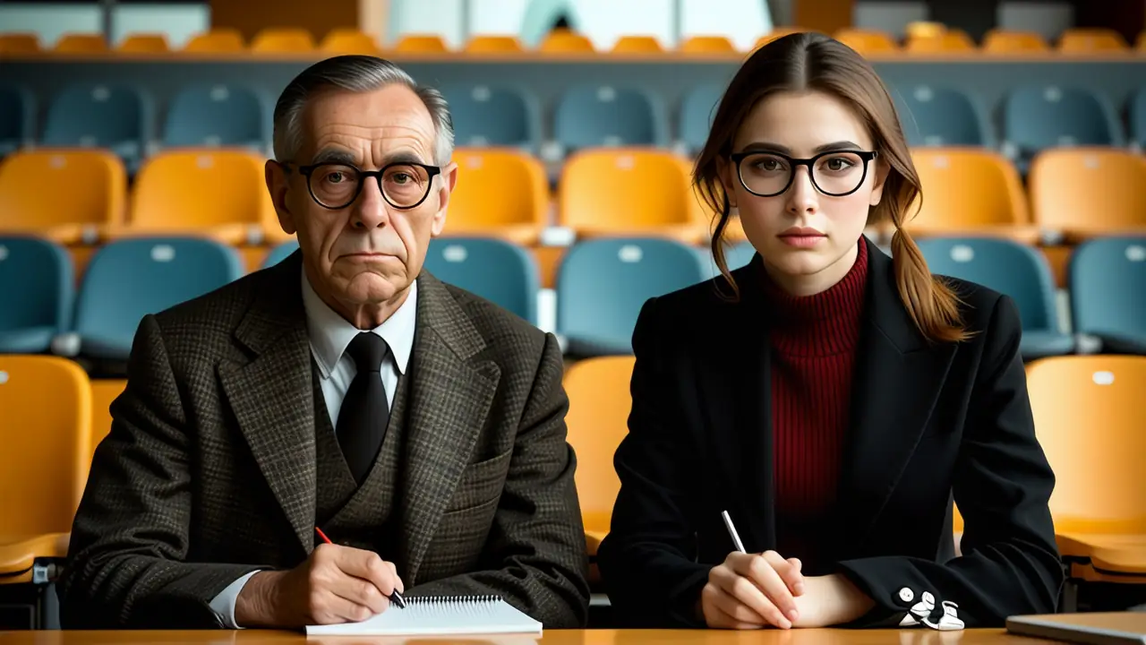 Un periodista español contempla a su joven colega