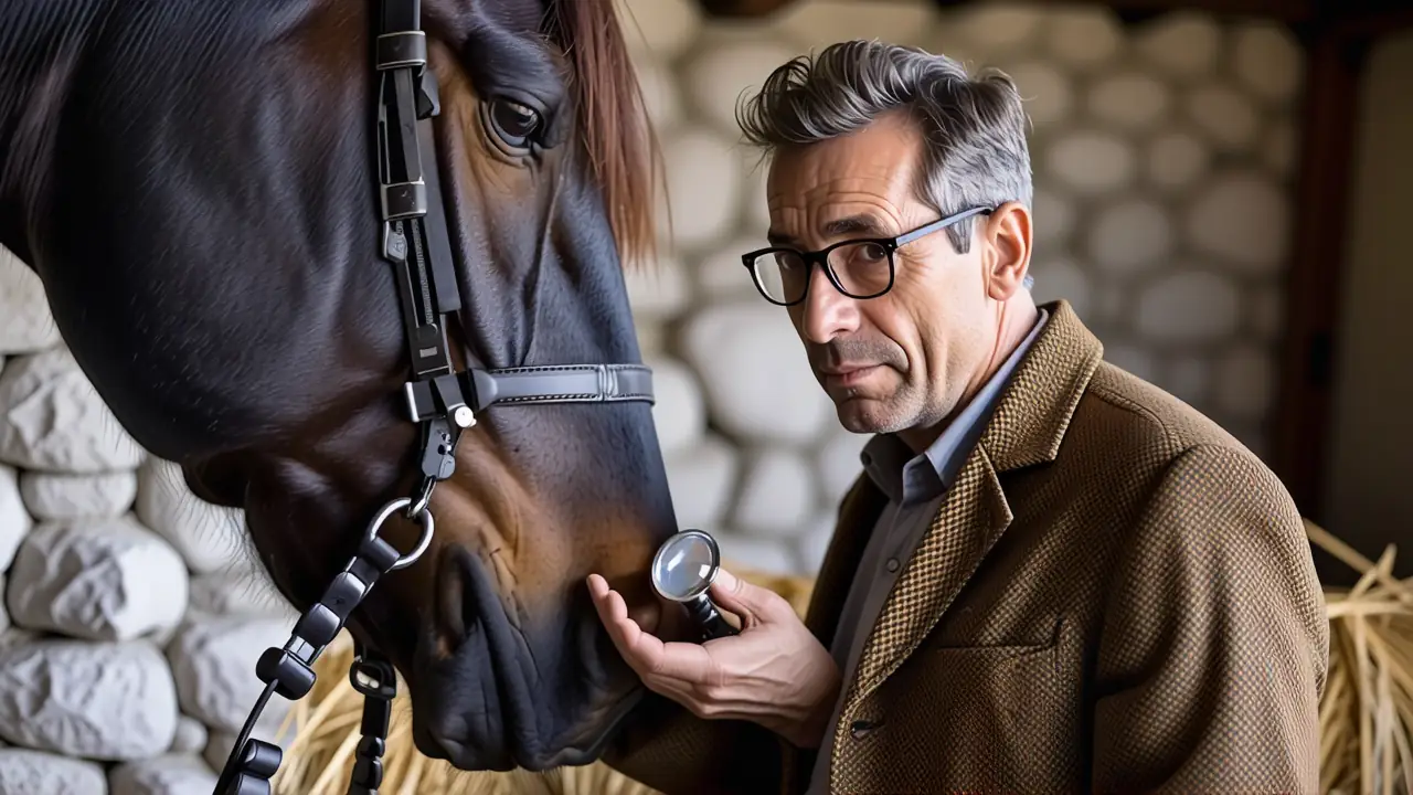 Un veterinario español examina heces con detalle