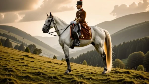 Un jinete español se muestra majestuoso