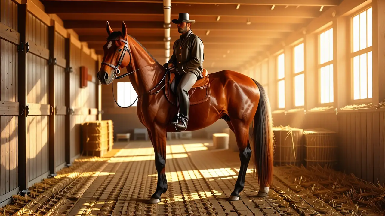 Un jinete español captura la luz dorada