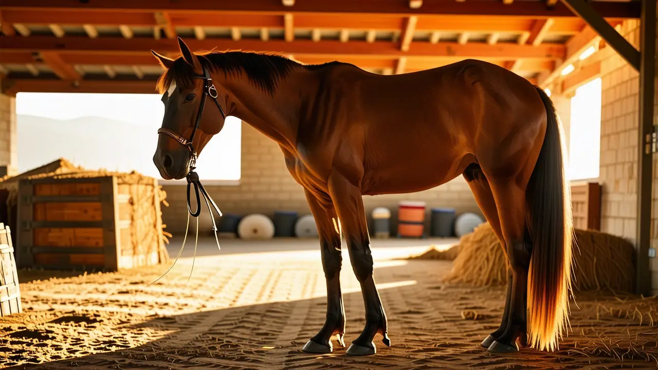 Un hombre español contempla su caballo